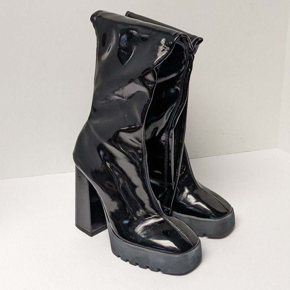 Schutz Darlyn Over-The-Knee Platform Boots, Black, Women's 7 M so gorgeous!